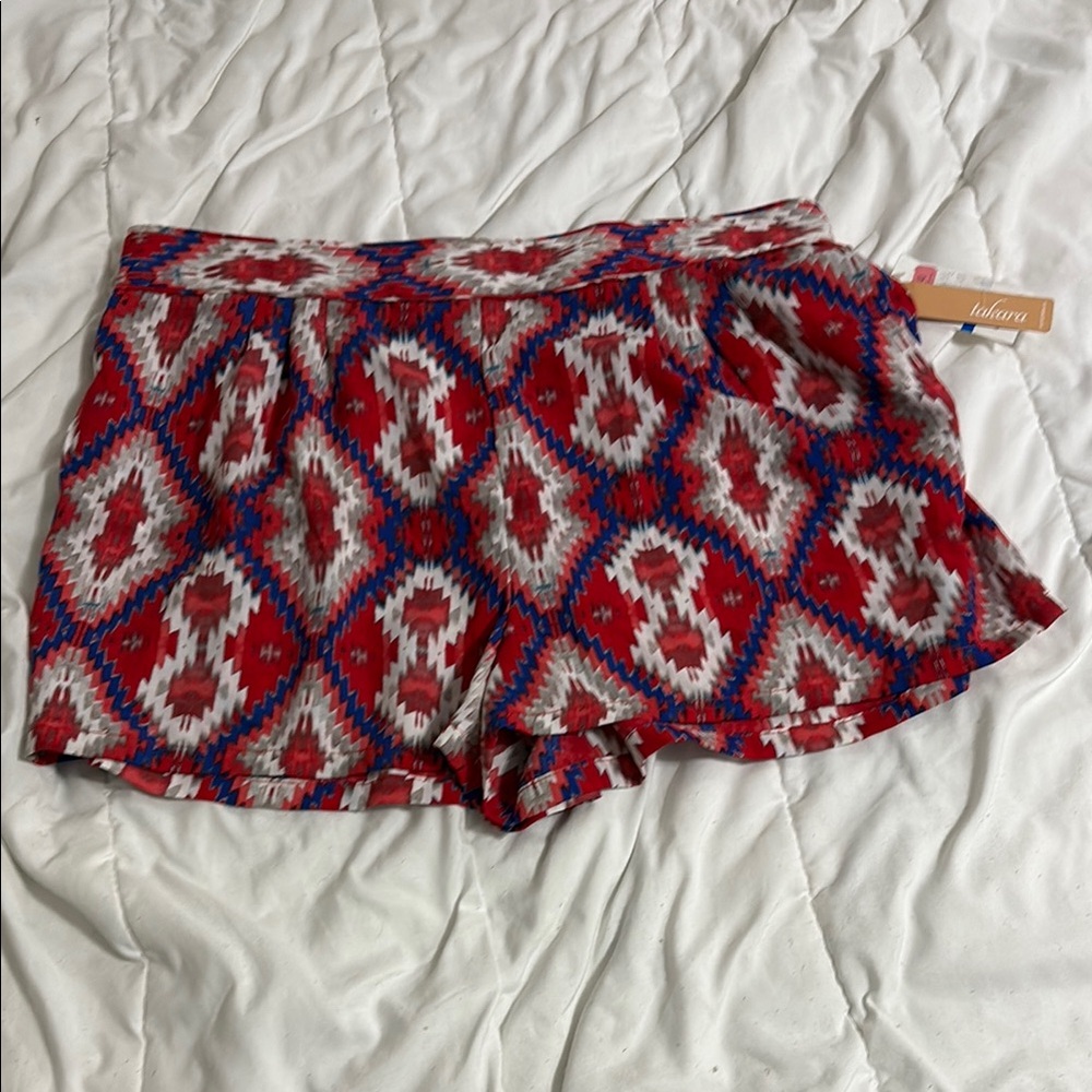 Takara Red and Blue Patterned Garment